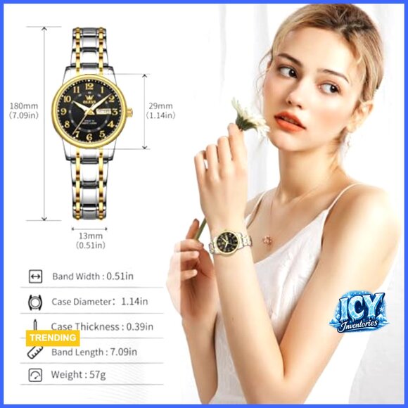 Stainless Steel Dress Watch with Date Waterproof Quartz Movement main image 5